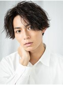 無造作ツイストスパイラルパーマ刈り上げ暗髪ショートf新所沢