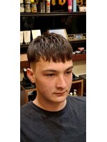 ブロートーキョーバーバーショップ 神田2nd(Bro Tokyo BARBERSHOP)&nbsp;ローフェードナチュラルマッシュ(バック長め)