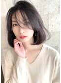 【The C 田中毅】暗髪ベージュ☆色っぽい柔らかなミディアムボブ