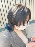ウルフヘア インナーカラー