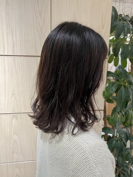 アドラーブル 女池店(adorable) 20代髪質改善★ベージュ毛先ふんわりカールナチュラルミディ