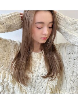 ベイルーム(BAYROOM by HONEY omotesando) 大人可愛い20代30代さらさらロング×ミルクグレージュ