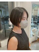 ベンジー 仙台店(benji)&nbsp;前下がりラインのぱつっとボブ