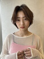 ロンドブルーム 天神大名店(Lond Bloom) 10代20代30代ショートボブブリーチなしダブルカラー丸みショート