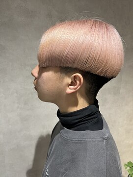 シアン(.Xian) 【men's】ブリーチ2回ペールピンク(高槻/高槻美容室/メンズ)