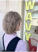 パーマxライトグレー