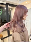 1ブリーチで作る、ピンクラベンダーベージュ＊ミルクティー