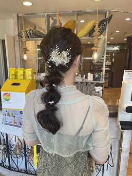 ヘアーメイク リライ(hair make rely) 結婚式ヘア　編みおろしアレンジ♪