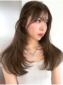 韓国ヘアイメチェンハッシュカット似合わせカットレッドブラウン