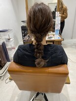 ネイロ 錦糸町(NeiRo)&nbsp;結婚式ヘアセットタイトヘア三つ編みヘアアレンジぽこぽこ