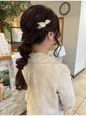 編みおろしヘアアレンジ