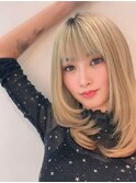 韓国ヘアくびれヘアヨシンモリ顔周りレイヤー20代30代40代