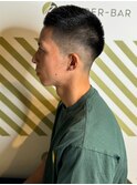 伸ばし中におしゃれボウズ フェード ベリーショート#1