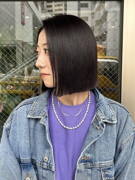 クム 横浜(qumu) 【qumu 横浜】ヘイリーボブ×ダークラベンダー