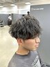 メンズカット+クリームパーマ＋エニングトリートメント　14300