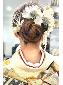振袖アップ/和装アレンジ/着物ヘアセット/成人式/朝霞