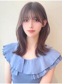 大人可愛い20代30代40代小顔ウルフレイヤーボブミディアムヘア