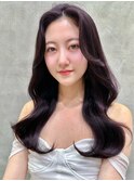 新潟／万代／髪質改善／巻きスタイルバイオレットカラー