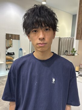 トーナイリーム 放出店(TONAI Rem) ウルフレイヤー×波打ちパーマ