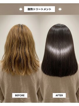 SENJYU 名古屋 名駅【髪質改善 縮毛矯正 白髪ぼかし特化サロン】【4月中旬～(予定)】 酸熱トリートメント/髪質改善/ミディアムヘア