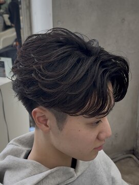 エデアンホンテン メンズサロン(EDEAN 本店 (旧:EDEAN 上通)) フェザーショートフェザーパーマセンターパート熊本メンズカット