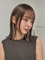 コネクトヘアデザイン バイ マツダ(CONNECT hair design by Matsuda)&nbsp;インナーカラー　イヤリングカラー　ベージュ　グレージュ