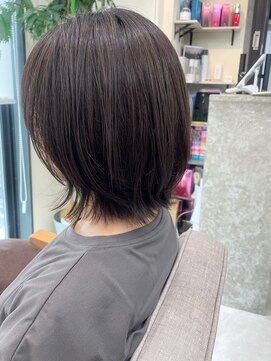 バッカ 横浜桜木町店(BACCA) ダークグレー、軽めボブ