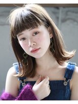 ラべリー 池袋(LOVELEY)&nbsp;グレージュ ひし形シルエット 切りっぱなしボブ エアリー