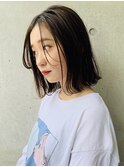 ◇サラツヤストレートロブ×暗めブラウンベージュ◇