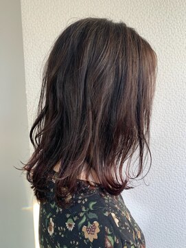 グリー ヘアープロデュース(Gree hair produce) 【Gree小川真由美】スソカラー*切りっぱなし*ミディアムボブ*