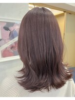 ロンドプランタン 恵比寿(Lond Printemps)&nbsp;ピンクヌーディカラー/ラフウェーブミディ