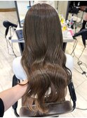艶感　ウェーブ　髪質改善　ブラウンカラー　20代30代　透明感