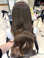 艶感　ウェーブ　髪質改善　ブラウンカラー　20代30代　透明感