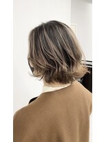 アオアクア バイ グルグル 小岩店(ao akua by GULGUL) ボブ×ミルクティーバレイヤージュ