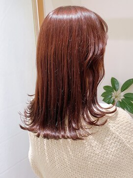 セイドット リー(Say. Ree) say.オレンジカラーハイライト切りっぱなしボブ韓国