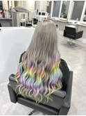 グレーシルバー×レインボーカラー