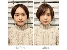 【顔型診断before&after】”丸顔さん”お悩み改善似合わせ＜桃山台/北摂/豊中＞