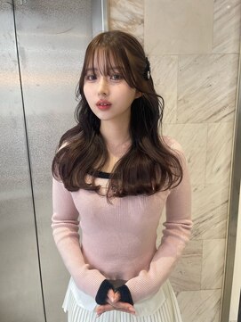 リリー(Lilley) くすみベージュ×姫カットレイヤー×韓国風巻き【ayana】