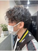メンズ　ツイストスパイラル　ニュアンスパーマ　ヘッドスパ