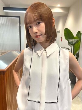 ソワ 錦糸町(soi) ハイトーンカラー_前髪パーマ_ぱっつん前髪