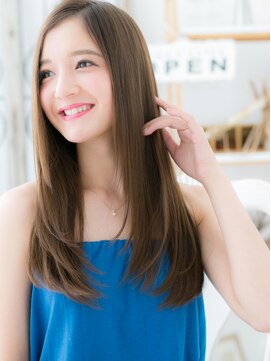 モッズヘア 越谷(mod's hair) 外国人風オリーブグレージュ艶感ストレートc7越谷20代30代40代
