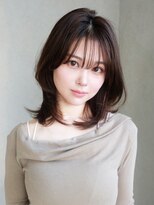 アイティーバイアルバム 松戸店(IT by ALBUM)&nbsp;ミディアムレイヤーカット前髪カット顔周りレイヤー_F1324