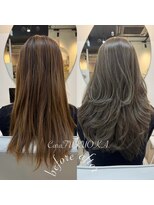 カラ フクオカ(Cara FUKUOKA)&nbsp;オリーブベージュ&レイヤーカット《福岡水素カラー★》