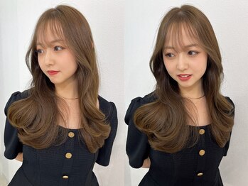 ビビバイベル(BiVi by BHEL)の写真/《ワンカラーでも透明感ある色味に》顔周りレイヤーカットと相性の良い色味で、あなたのなりたいを叶えます