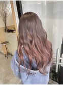 グラデーションミルクティーピンクベージュ