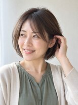 ラピッシュ 常盤平店(Lapish)&nbsp;ナチュラルボブ＋オリーブグレージュ