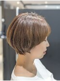 マッシュヘア×ベージュブラウン×くせ毛を抑えるカット