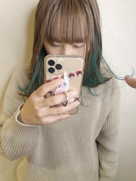 ハロー(Hollow) 【インナーカラー ターコイズグリーン】