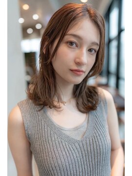 ケアリー 大泉学園(Carelly) 大人かわいい前髪セシルカットココアブラウンフリンジウェーブ