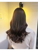 ◆暗めカラーのウェーブロング【デザインカラー/髪質改善】